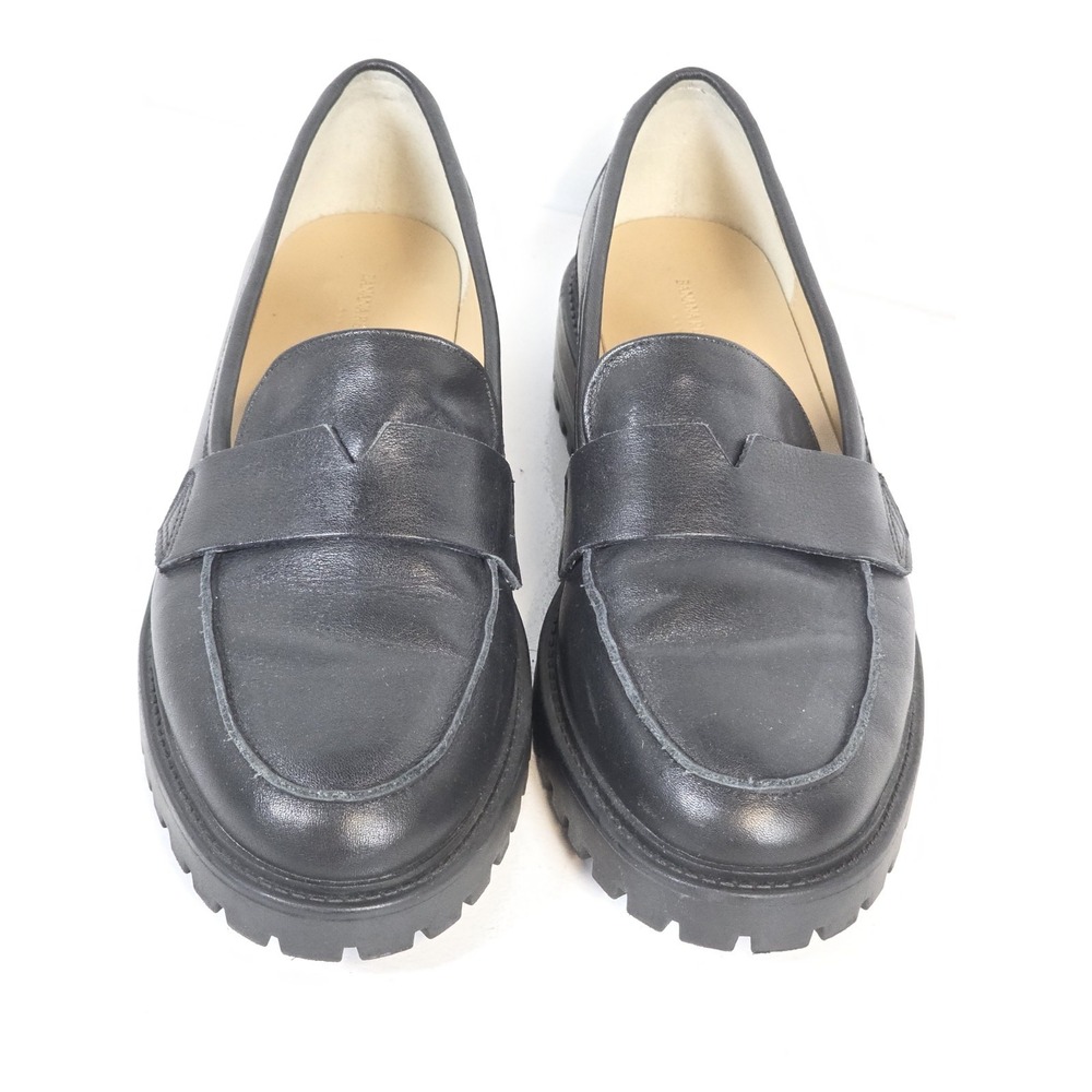 Banana Republic Black Leather Lug Sole loafer  8.5M but fits like a Size 10
